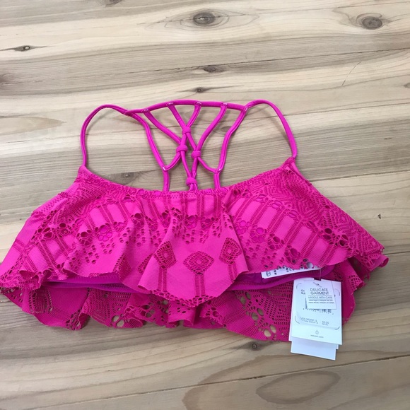 NWT volcom surfzela ballet pink bikini top small - Picture 4 of 7